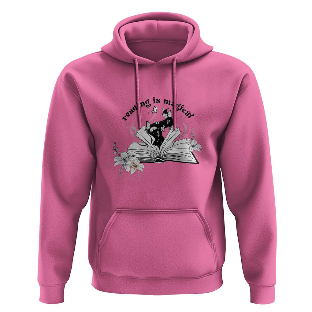 Funny Book Lover Hoodie Reading Is Magical Black Magic TS11 Azalea Print Your Wear