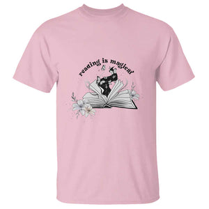 Funny Book Lover T Shirt Reading Is Magical Black Magic TS11 Light Pink Print Your Wear