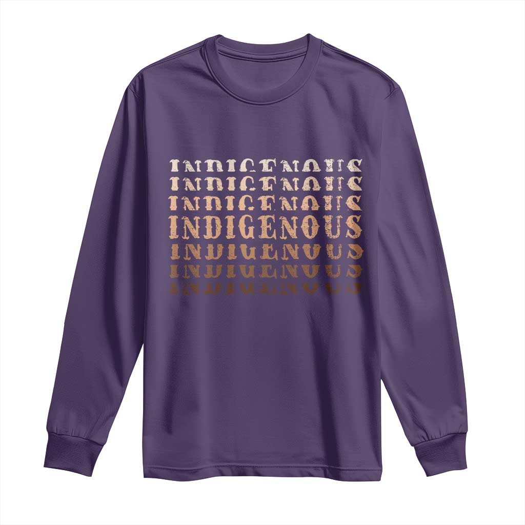 Native American Heritage Indigenous Peoples Heritage Long Sleeve Shirt TS11 Purple Print Your Wear