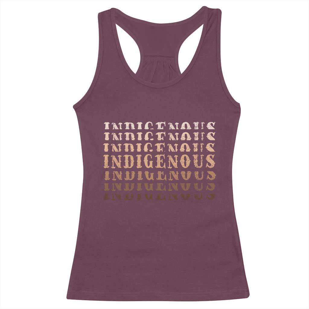 Native American Heritage Indigenous Peoples Heritage Racerback Tank Top TS11 Maroon Print Your Wear