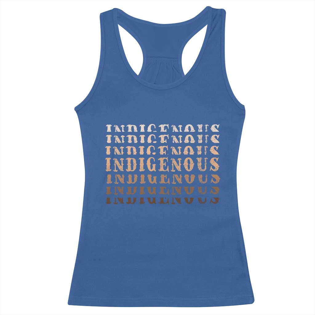 Native American Heritage Indigenous Peoples Heritage Racerback Tank Top TS11 Royal Blue Print Your Wear