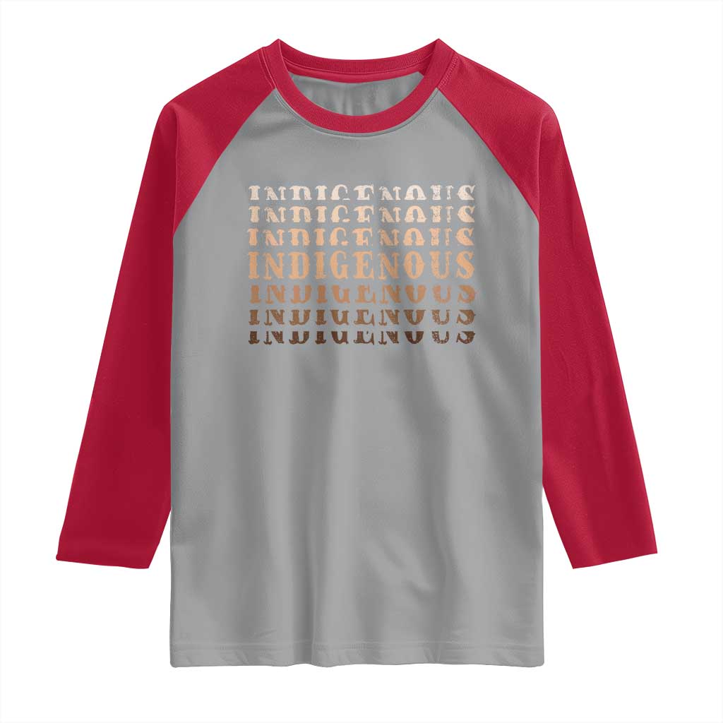 Native American Heritage Indigenous Peoples Heritage Raglan Shirt TS11 Sport Gray Red Print Your Wear