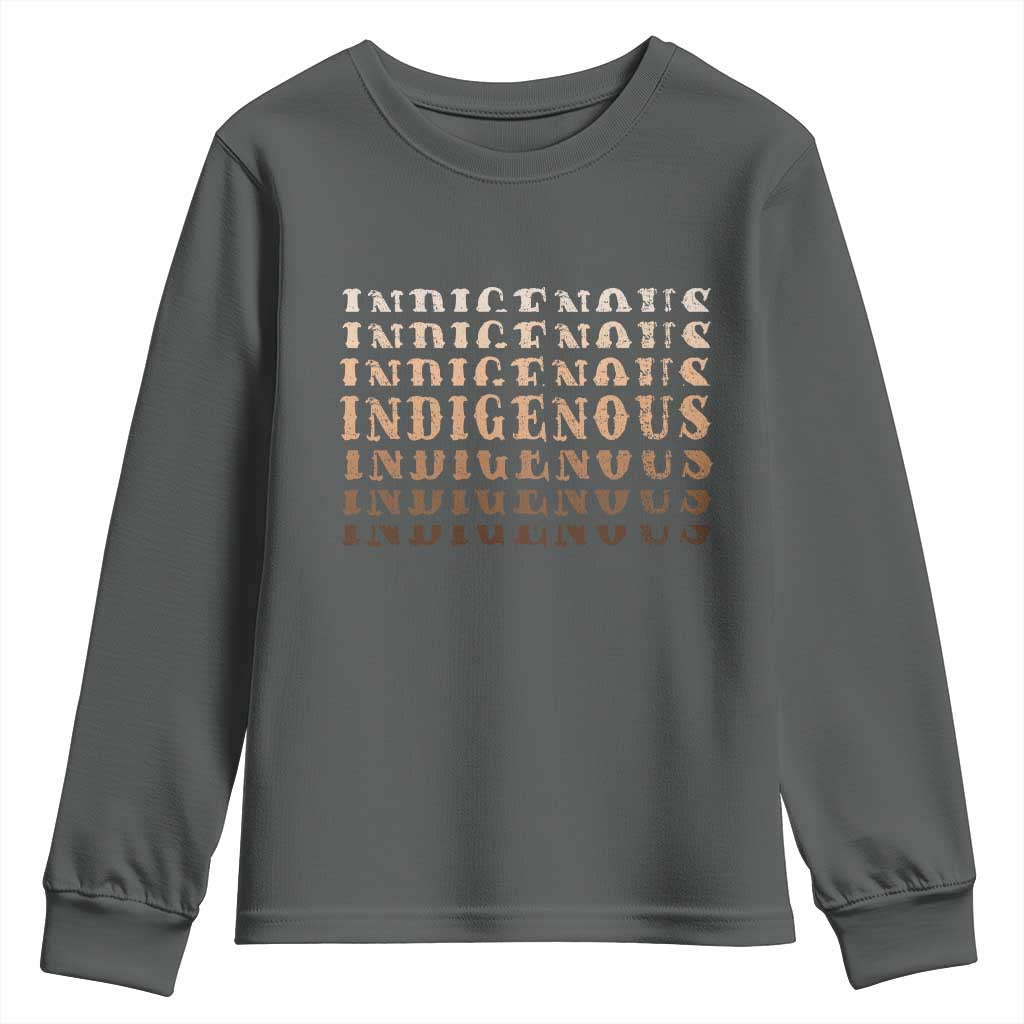 Native American Heritage Indigenous Peoples Heritage Youth Sweatshirt TS11 Dark Heather Print Your Wear