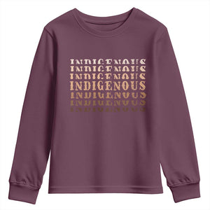 Native American Heritage Indigenous Peoples Heritage Youth Sweatshirt TS11 Maroon Print Your Wear