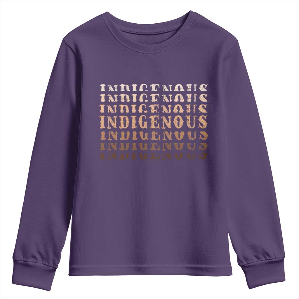 Native American Heritage Indigenous Peoples Heritage Youth Sweatshirt TS11 Purple Print Your Wear