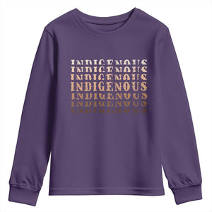 Native American Heritage Indigenous Peoples Heritage Youth Sweatshirt TS11 Purple Print Your Wear