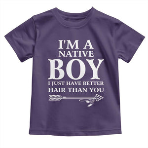 I Am A Native Boy I Just Have Better Hair Than You Toddler T Shirt Indian American Arrow TS11 Purple Print Your Wear