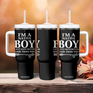 I Am A Native Boy I Just Have Better Hair Than You Tumbler With Handle Indian American Arrow TS11 Print Your Wear