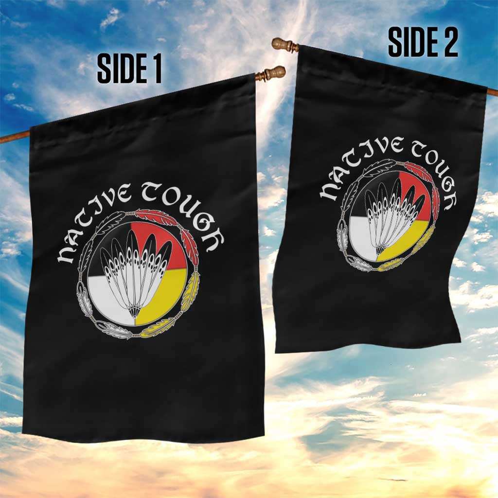 Native Tough Garden Flag Indian American Medicine Wheel Feathers TS11 Print Your Wear