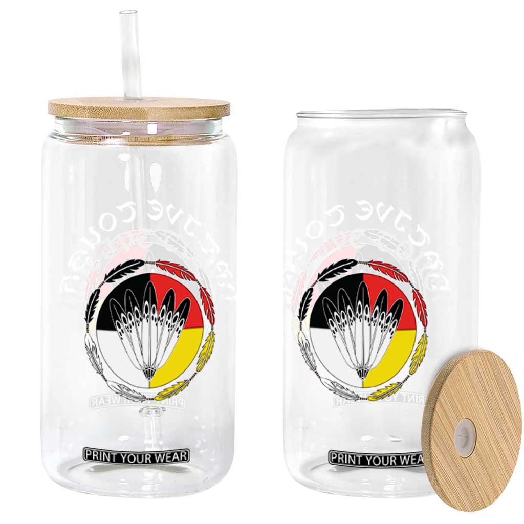 Native Tough Glass Can Indian American Medicine Wheel Feathers TS11 Print Your Wear