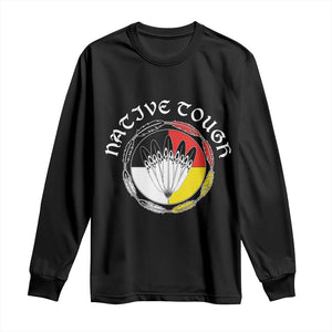Native Tough Long Sleeve Shirt Indian American Medicine Wheel Feathers TS11 Black Print Your Wear