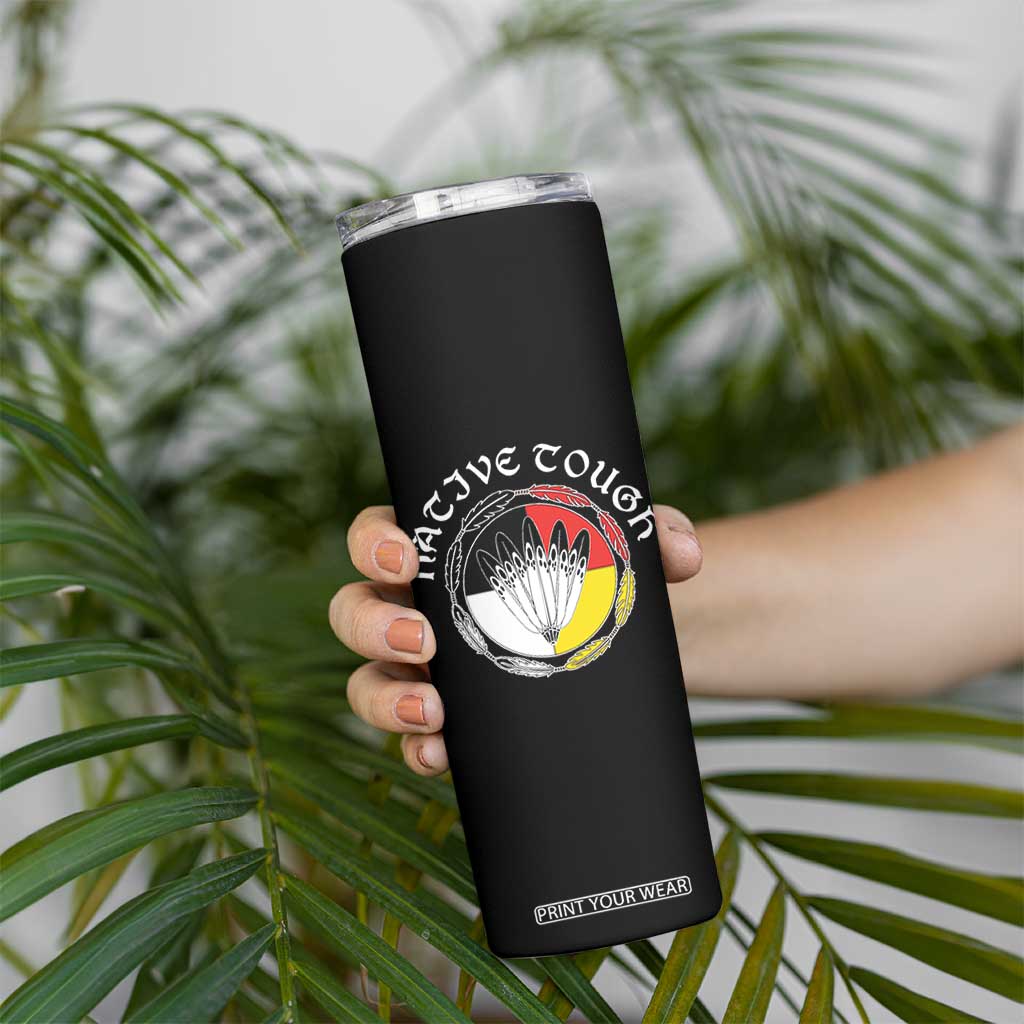 Native Tough Skinny Tumbler Indian American Medicine Wheel Feathers TS11 Print Your Wear