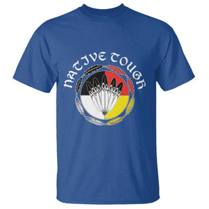 Native Tough T Shirt Indian American Medicine Wheel Feathers TS11 Royal Blue Print Your Wear