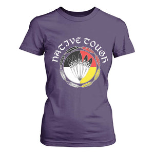 Native Tough T Shirt For Women Indian American Medicine Wheel Feathers TS11 Purple Print Your Wear