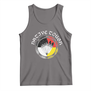 Native Tough Tank Top Indian American Medicine Wheel Feathers TS11 Deep Heather Print Your Wear