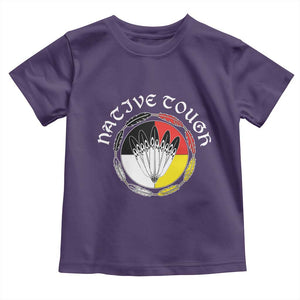 Native Tough Toddler T Shirt Indian American Medicine Wheel Feathers TS11 Purple Print Your Wear