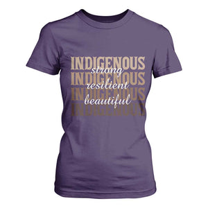Proud Native American Indigenous Strong Resilient Beautiful T Shirt For Women TS11 Purple Print Your Wear