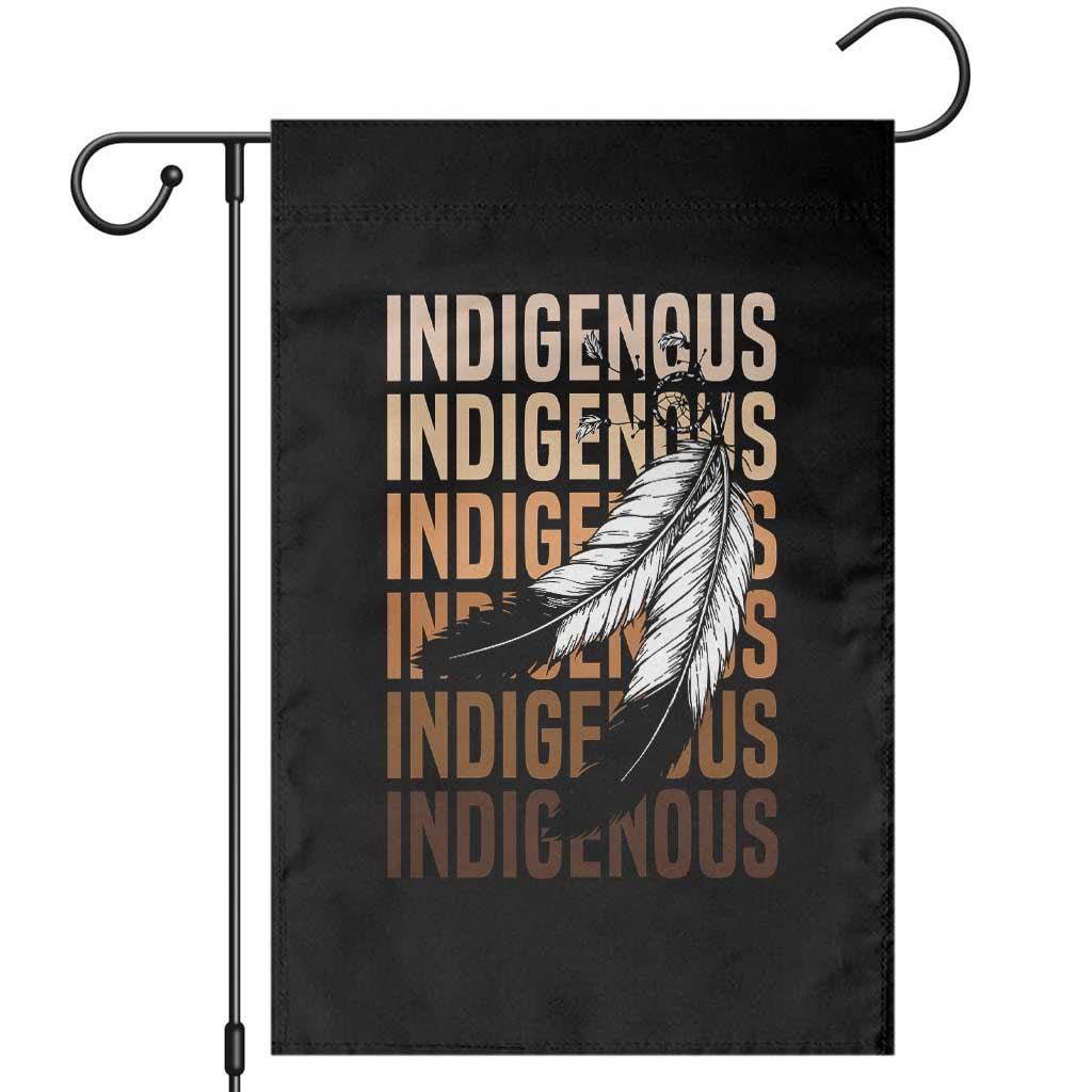 Indigenous Pride Garden Flag Native American Heritage Feathers Dreamcatcher TS11 Black Print Your Wear