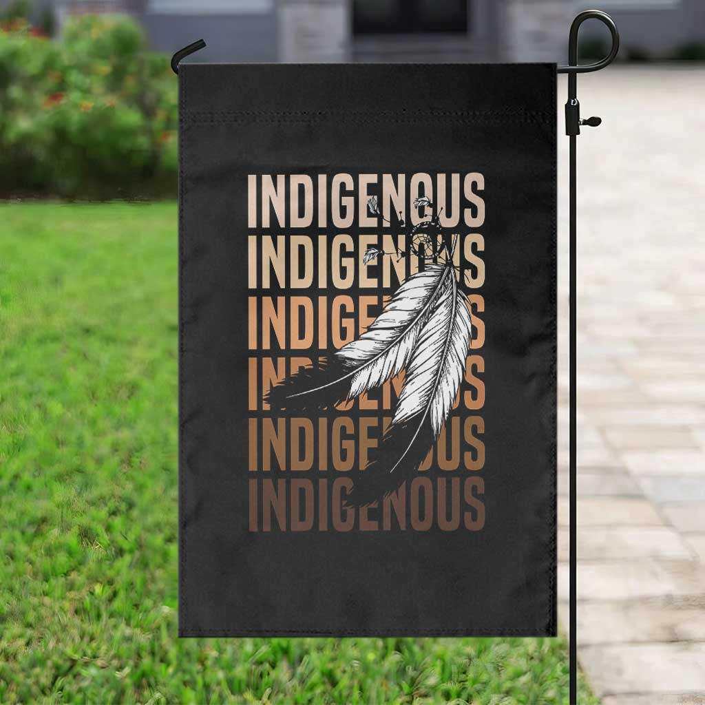 Indigenous Pride Garden Flag Native American Heritage Feathers Dreamcatcher TS11 Print Your Wear