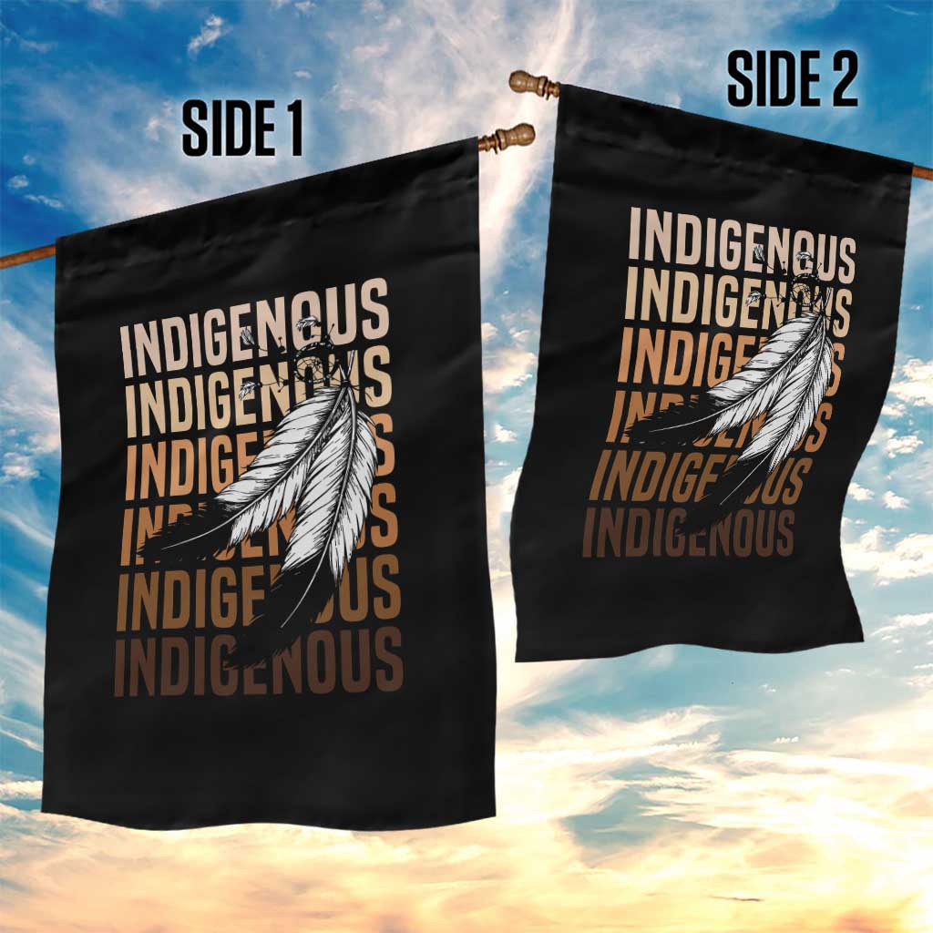 Indigenous Pride Garden Flag Native American Heritage Feathers Dreamcatcher TS11 Print Your Wear