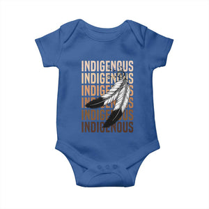 Indigenous Pride Baby Onesie Native American Heritage Feathers Dreamcatcher TS11 Royal Blue Print Your Wear