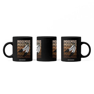 Indigenous Pride Coffee Mug Native American Heritage Feathers Dreamcatcher TS11 Print Your Wear