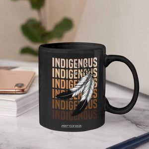 Indigenous Pride Coffee Mug Native American Heritage Feathers Dreamcatcher TS11 Print Your Wear