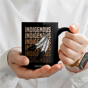 Indigenous Pride Coffee Mug Native American Heritage Feathers Dreamcatcher TS11 Print Your Wear