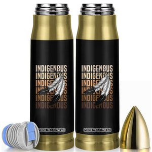 Indigenous Pride Bullet Tumbler Native American Heritage Feathers Dreamcatcher TS11 Black Print Your Wear