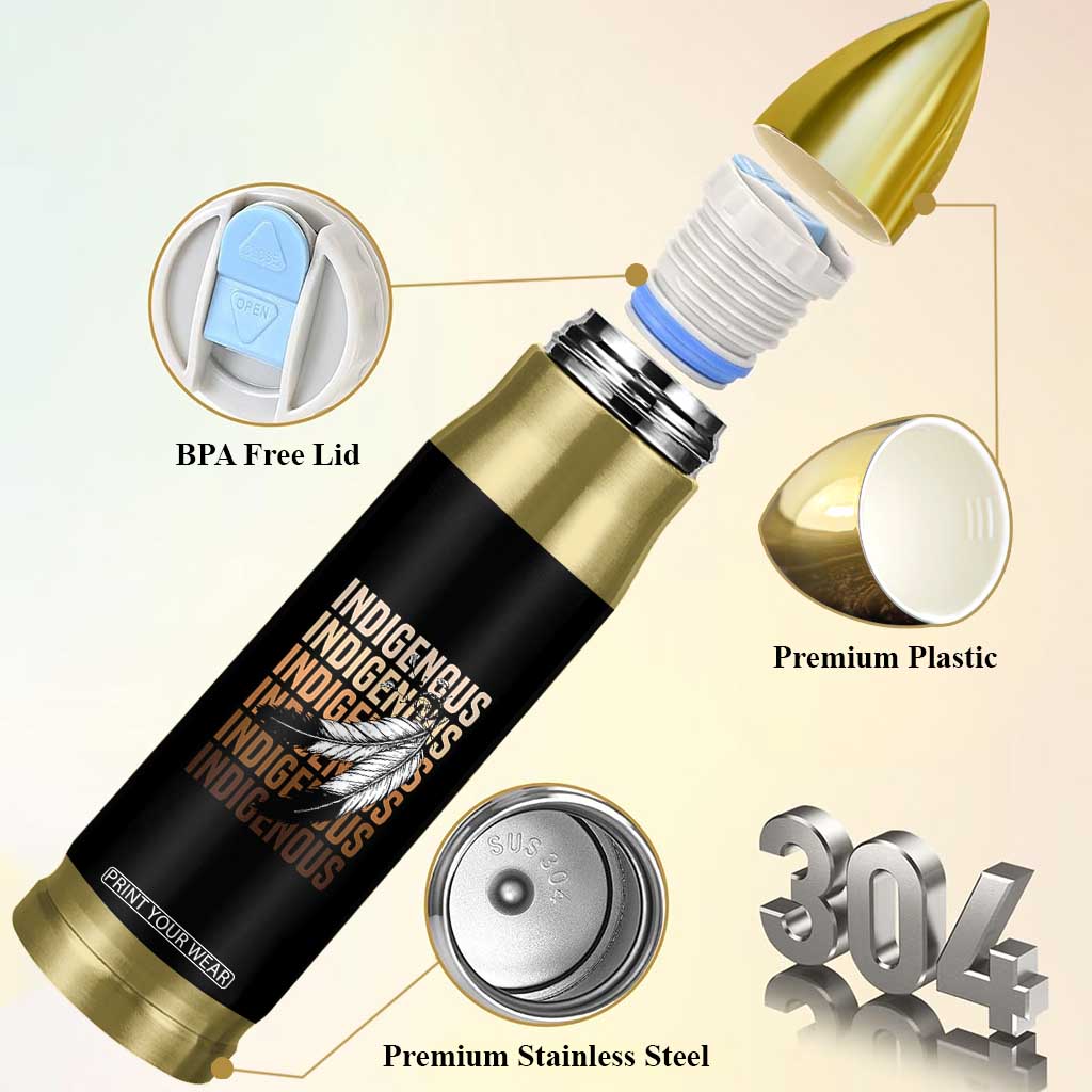 Indigenous Pride Bullet Tumbler Native American Heritage Feathers Dreamcatcher TS11 Print Your Wear