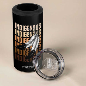 Indigenous Pride 4 in 1 Can Cooler Tumbler Native American Heritage Feathers Dreamcatcher TS11 Print Your Wear