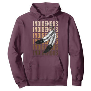 Indigenous Pride Hoodie Native American Heritage Feathers Dreamcatcher TS11 Maroon Print Your Wear