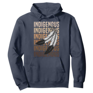 Indigenous Pride Hoodie Native American Heritage Feathers Dreamcatcher TS11 Navy Print Your Wear