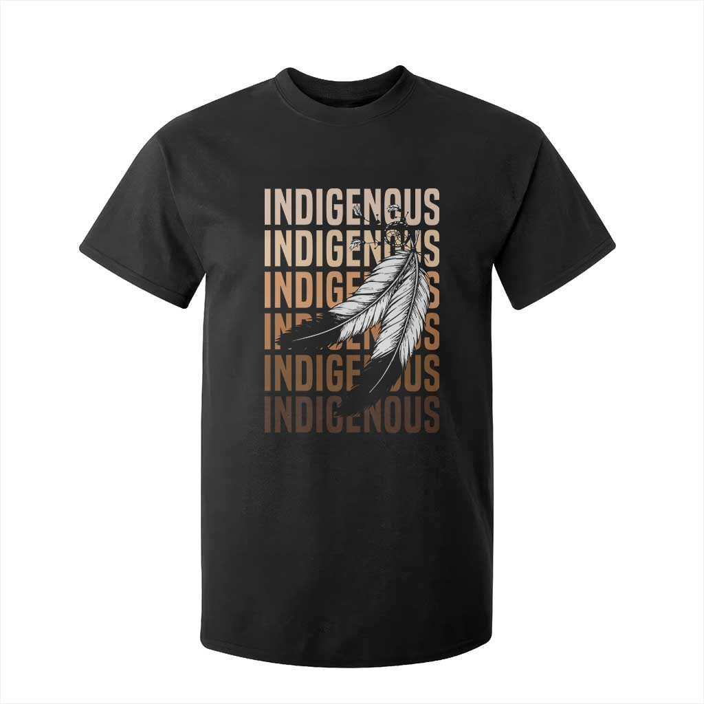Indigenous Pride T Shirt For Kid Native American Heritage Feathers Dreamcatcher TS11 Black Print Your Wear