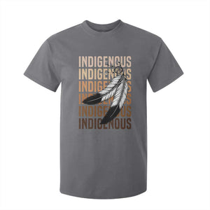 Indigenous Pride T Shirt For Kid Native American Heritage Feathers Dreamcatcher TS11 Charcoal Print Your Wear