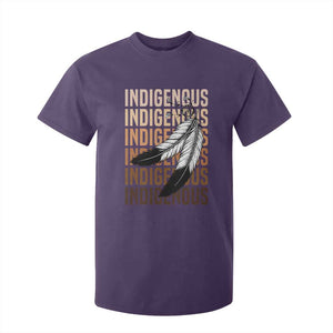 Indigenous Pride T Shirt For Kid Native American Heritage Feathers Dreamcatcher TS11 Purple Print Your Wear