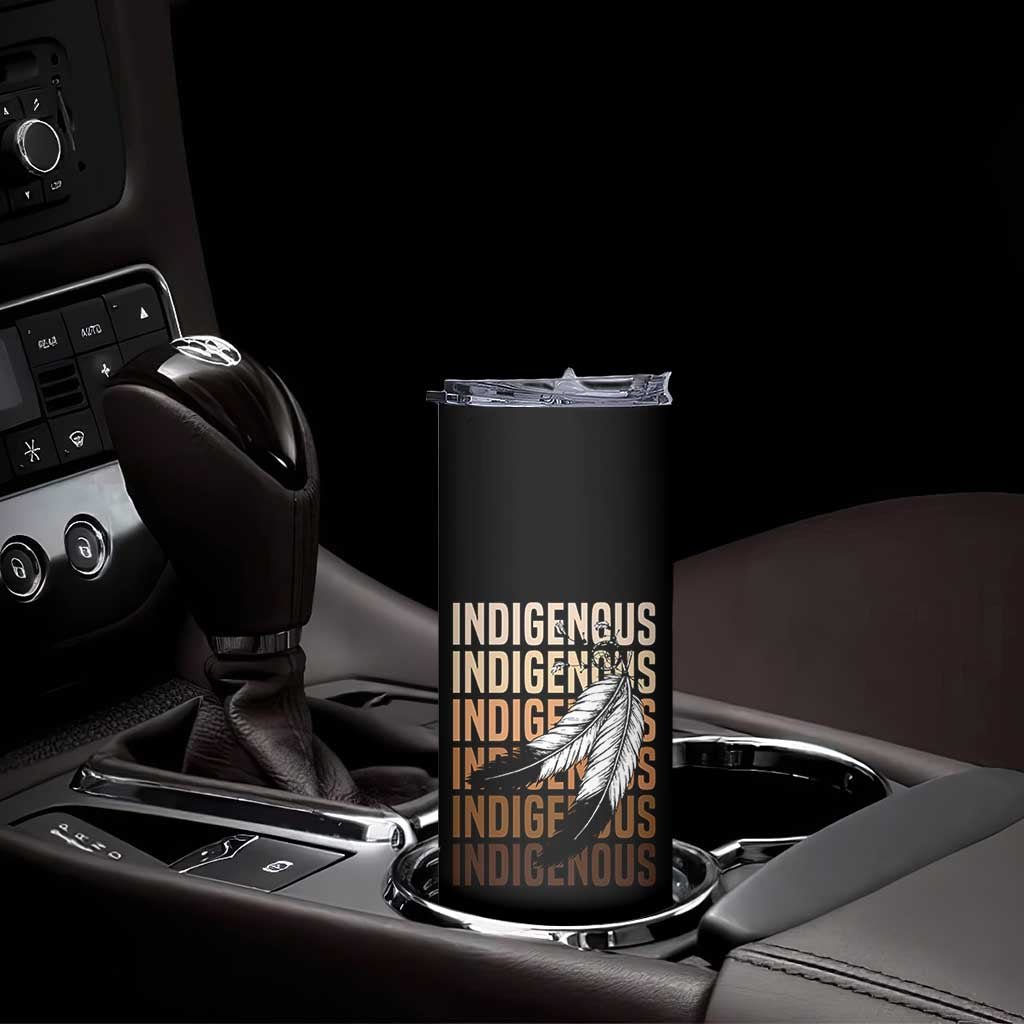Indigenous Pride Skinny Tumbler Native American Heritage Feathers Dreamcatcher TS11 Print Your Wear