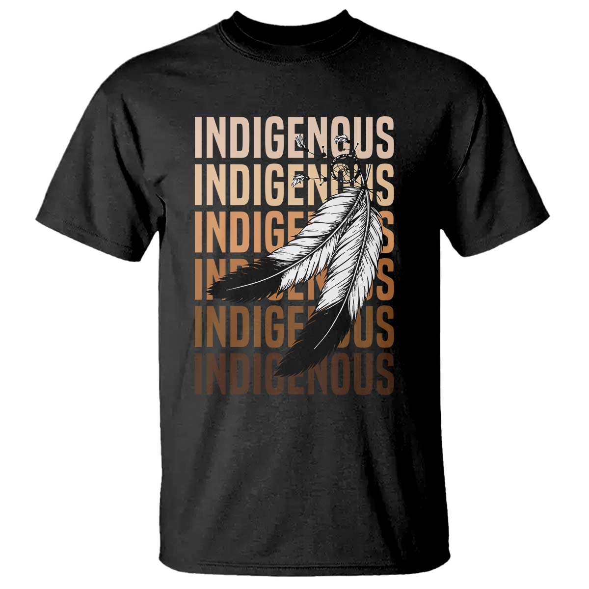 Indigenous Pride T Shirt Native American Heritage Feathers Dreamcatcher TS11 Black Print Your Wear