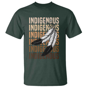 Indigenous Pride T Shirt Native American Heritage Feathers Dreamcatcher TS11 Dark Forest Green Print Your Wear