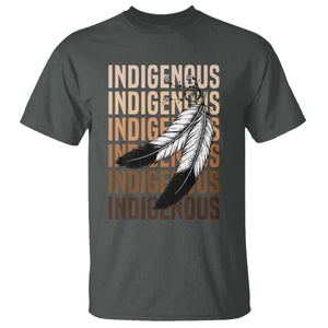 Indigenous Pride T Shirt Native American Heritage Feathers Dreamcatcher TS11 Dark Heather Print Your Wear