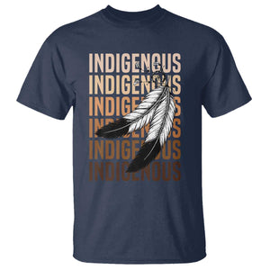 Indigenous Pride T Shirt Native American Heritage Feathers Dreamcatcher TS11 Navy Print Your Wear