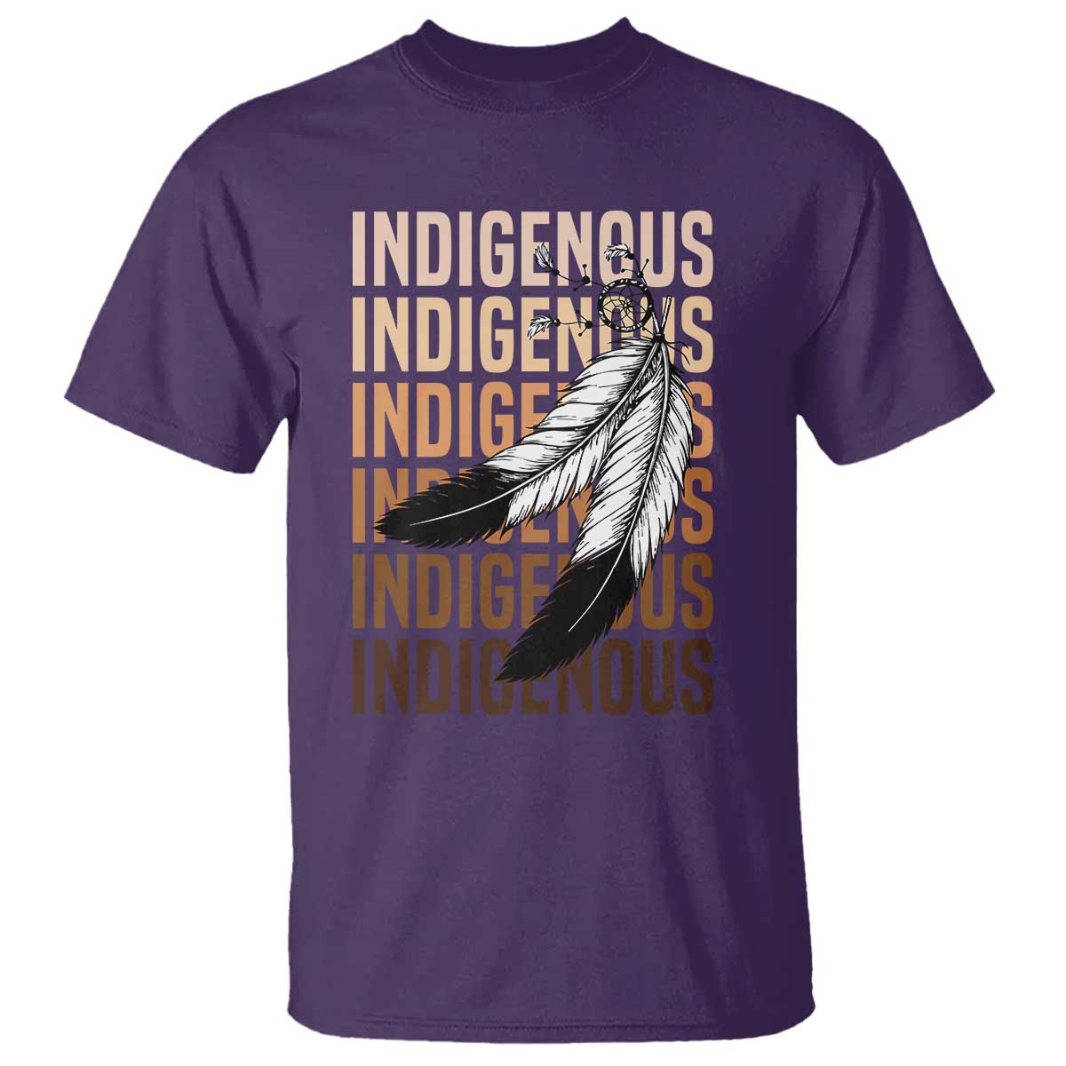 Indigenous Pride T Shirt Native American Heritage Feathers Dreamcatcher TS11 Purple Print Your Wear