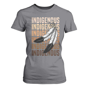 Indigenous Pride T Shirt For Women Native American Heritage Feathers Dreamcatcher TS11 Charcoal Print Your Wear