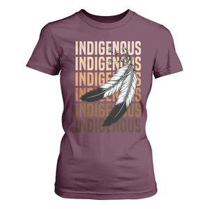 Indigenous Pride T Shirt For Women Native American Heritage Feathers Dreamcatcher TS11 Maroon Print Your Wear
