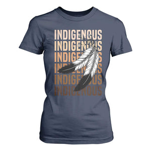 Indigenous Pride T Shirt For Women Native American Heritage Feathers Dreamcatcher TS11 Navy Print Your Wear
