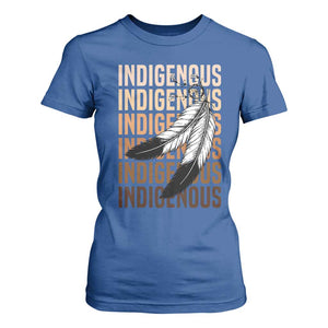 Indigenous Pride T Shirt For Women Native American Heritage Feathers Dreamcatcher TS11 Royal Blue Print Your Wear