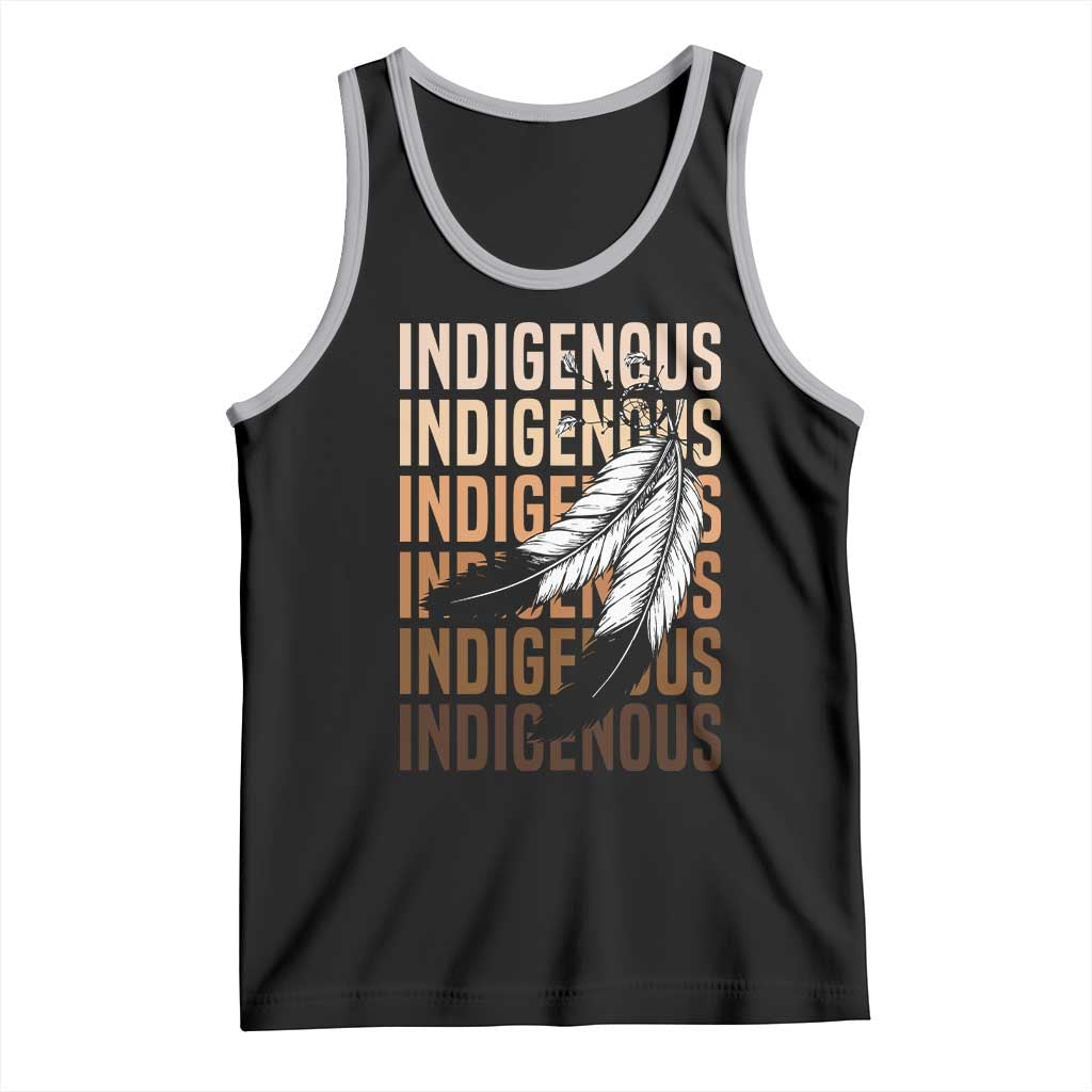 Indigenous Pride Tank Top Native American Heritage Feathers Dreamcatcher TS11 Black Athletic Heather Print Your Wear