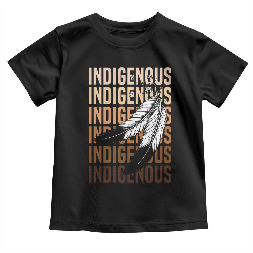 Indigenous Pride Toddler T Shirt Native American Heritage Feathers Dreamcatcher TS11 Black Print Your Wear