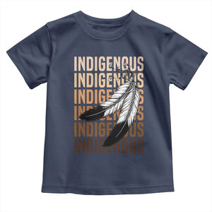 Indigenous Pride Toddler T Shirt Native American Heritage Feathers Dreamcatcher TS11 Navy Print Your Wear