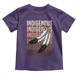 Indigenous Pride Toddler T Shirt Native American Heritage Feathers Dreamcatcher TS11 Purple Print Your Wear